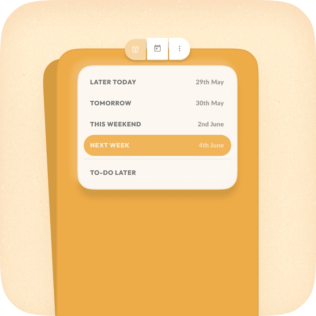 illustration for Zivy's raincheck feature.