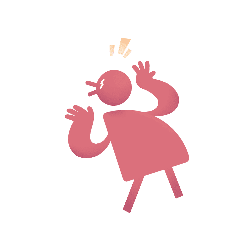 illustration of a shocked face depicted with Zivy's mascot.